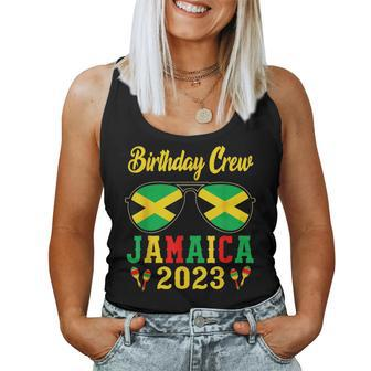 Birthday Crew Jamaica 2023 Sunglasses Girl Party Matching Women Tank Top - Monsterry AU