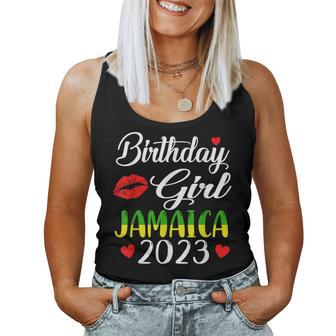 Birthday Jamaica Girl Lips 30Th 50Th Party Matching 2023 Women Tank Top - Monsterry DE