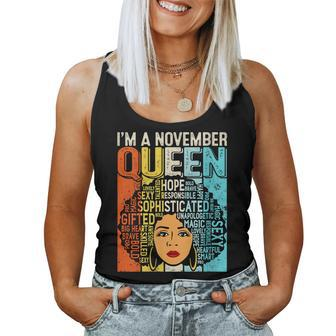 Birthday Junenth Queen Black History November Girls Retro Women Tank Top | Mazezy