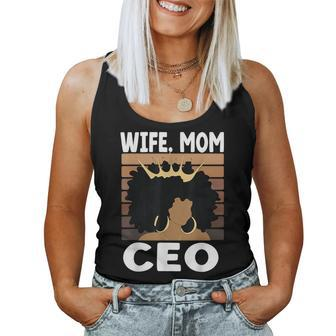 Black Business Month Womens Wife Mom Ceo Melanin For Mom Women Tank Top | Mazezy
