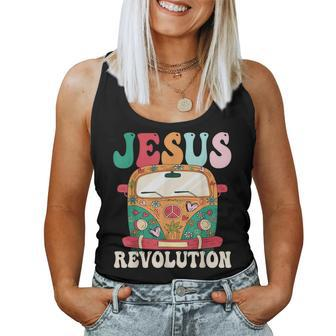 Boho Bus Jesus-Revolution Christian Faith Based Jesus Faith Women Tank Top | Mazezy AU