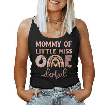 Boho Mommy Of Miss Onederful 1St Birthday Girl Cute Women Tank Top Basic Casual Daily Weekend Graphic - Seseable