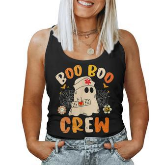 Boo Boo Crew Ghost Halloween Paramedic Nurse Rn Er Nicu Lpn Women Tank Top | Mazezy