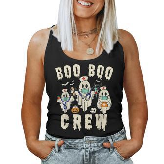 Boo Boo Crew Ghost Halloween Paramedic Nurse Rn Er Nicu Lpn Women Tank Top - Seseable