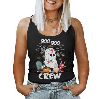 Boo Boo Crew Ghost Nurse Retro Halloween 2023 Nursing Rn Women Tank Top - Monsterry DE