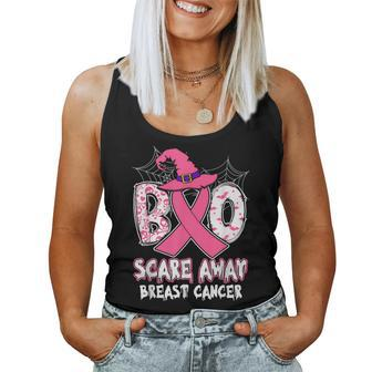 Boo Scare Away Breast Cancer Halloween Pink Ribbon Women Tank Top