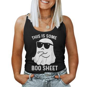 This Is Some Boo Sheet Ghost Halloween Costume Women Tank Top - Seseable