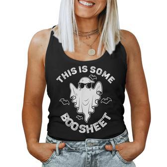 This Is Some Boo Sheet Ghost Halloween Costume Women Tank Top | Mazezy