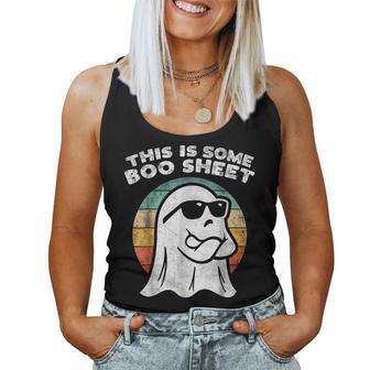 This Is Some Boo Sheet Ghost Sunglasses Halloween Women Tank Top - Monsterry DE