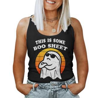 This Is Some Boo-Sheet Halloween Ghost Costume Women Tank Top | Mazezy