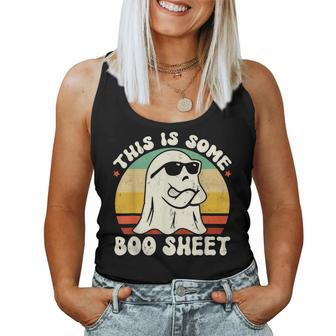 This Is Some Boo Sheet Retro Halloween Costume Women Tank Top - Seseable