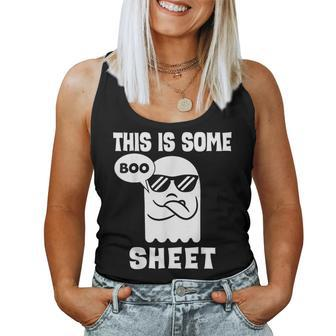 This Is Some Boo Sheet Retro Halloween Costume Women Tank Top - Seseable