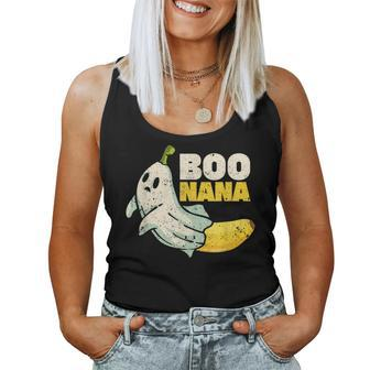Boonana Cute Ghost Banana Halloween Costume Spooky Scary Halloween Costume Women Tank Top | Mazezy