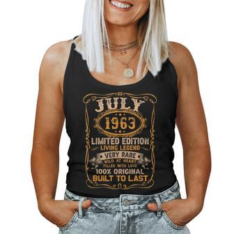 Born In July 1963 Vintage 60Th Birthday 60 Years Old 60Th Birthday Women Tank Top | Mazezy DE