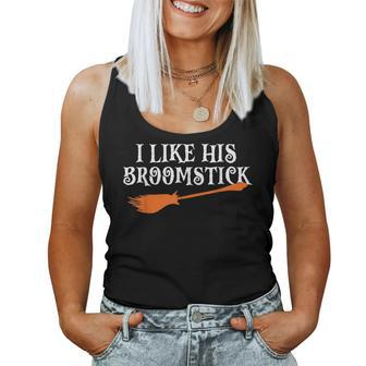 I Like His Broomstick Halloween Couple Custome Women Tank Top - Seseable