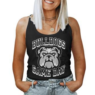 Bulldogs Game Day Sports Baseball Football Print Mom Dad Women Tank Top - Monsterry AU