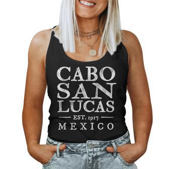 Cabo San Lucas Mexico Retro Souvenir Distressed Women Tank Top | Mazezy