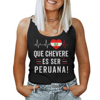 Camiseta Peruana Peruvian Flag Pride Peru Women Mujer Women Tank Top Weekend Graphic - Seseable