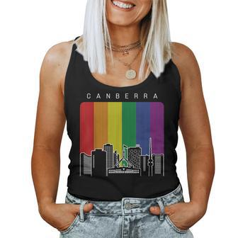 Canberra Australia Gay Pride Rainbow Flag Women Tank Top | Mazezy