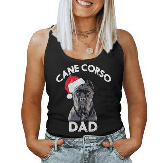 Cane Corso Dad Italian Mastiff Christmas Hat Women Tank Top | Mazezy