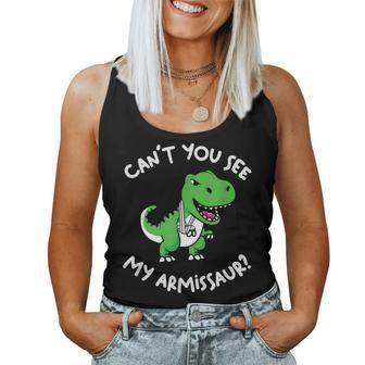 Can't You See My Armissaur Cute Dinosaur Broken Arm Women Tank Top - Monsterry