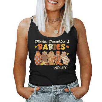 Caring For The Cutest Pumpkins Nurse Midwife Fall Women Tank Top - Thegiftio UK