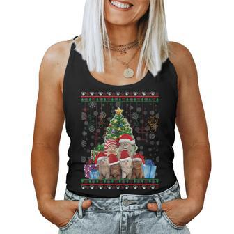 Cat Christmas Ugly Merry Women Tank Top | Mazezy