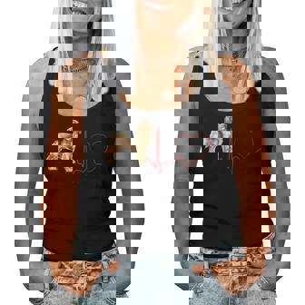 Cavador Dog Heartbeat Ekg My Dogs Are My Cardio Women Tank Top | Mazezy