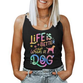 Cavador Life Is Better With My Dog Mom Dad Women Tank Top | Mazezy
