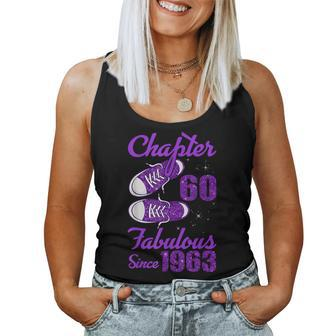 Chapter 60 Fabulous Since 1963 Purple 60Th Birthday Women Tank Top - Monsterry UK