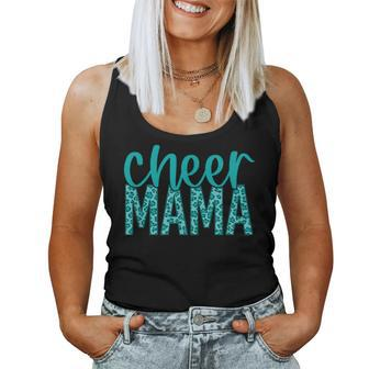 Cheer Mama Teal Leopard Print Women Tank Top - Monsterry