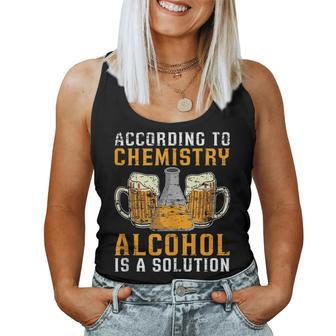 Chemistry Teacher Beer Alcohol Chemist Chemistry Women Tank Top | Mazezy
