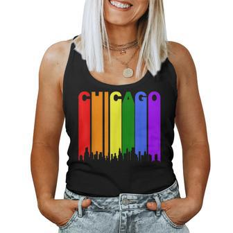 Chicago Illinois Downtown Rainbow Lgbt Gay Pride Women Tank Top | Mazezy