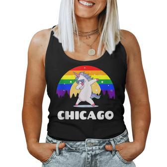 Chicago Illinois - Lgbtq Gay Pride Rainbow Women Tank Top | Mazezy