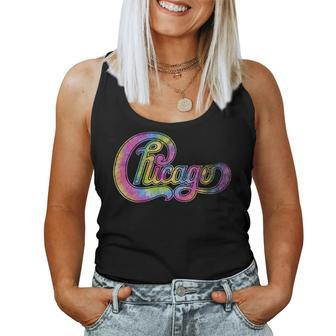 Chicago Tie Dye Retro Chicago Lover Chicago Vintage Women Tank Top - Seseable