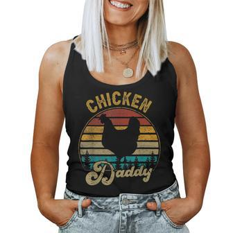 Chicken Daddy Vintage Retro 70S Chicken Dad Fathers Day Men Women Tank Top Basic Casual Daily Weekend Graphic - Seseable