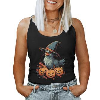 Chicken Witch Halloween Costume Farm Animal Pumpkin Farmer Women Tank Top - Thegiftio UK