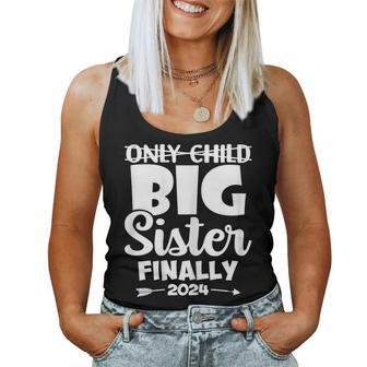 Only Child Expires 2024 Promoted To Big Sister Finally Women Tank Top - Monsterry