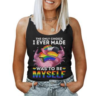 The Only Choice I Ever Made Was To Be Myself Lgbt Flamingo Women Tank Top | Mazezy UK