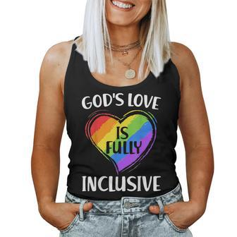 Christian Gods Love Is Fully Inclusive Gay Pride Lgbt Month Women Tank Top | Mazezy CA
