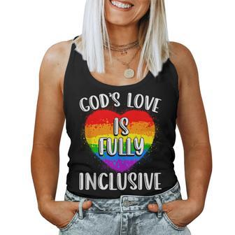 Christian Gods Love Is Fully Lgbt Flag Gay Pride Month Women Tank Top | Mazezy