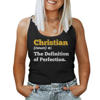 Christian Name Personalized Birthday Christmas Women Tank Top | Mazezy