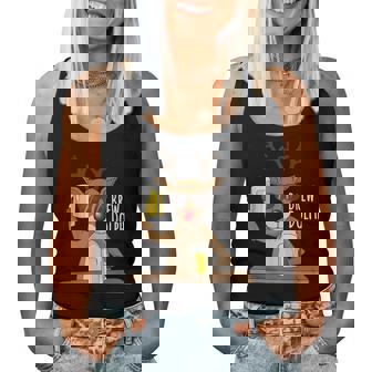 Christmas Alcohol Brew Dolph Beer Drinking Deer Women Tank Top | Mazezy