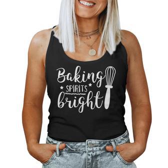 Christmas Baking Spirits Bright Cute Christmas Women Tank Top - Seseable