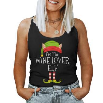 Christmas Family Matching Costume Im The Wine Lover Elf Xmas Women Tank Top | Mazezy