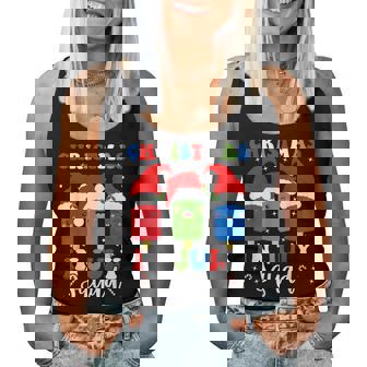 Christmas In July Squad Santa Hats Popsicles Xmas Vibes Women Tank Top | Mazezy