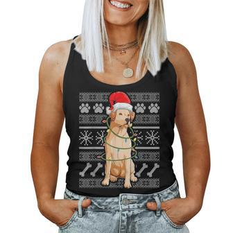Christmas Labrador Dog Ugly Dog Sweater Women Tank Top - Seseable