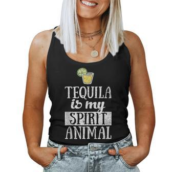 Christmas Tequila Drinking Tequila Is My Spirit Animal Women Tank Top - Monsterry UK