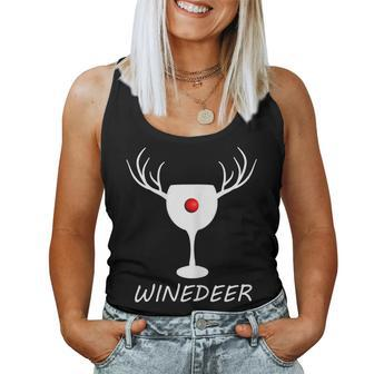 Christmas Wine T Winedeer Xmas For Women Women Tank Top | Mazezy