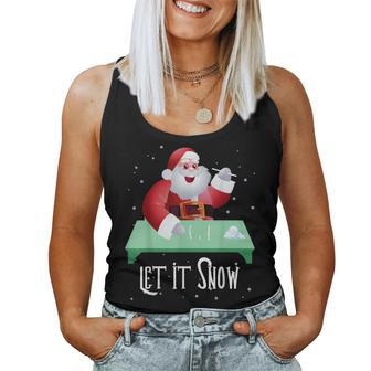 Cocaine Snorting Santa Christmas Sweater Women Tank Top | Mazezy